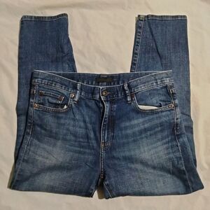 Uniqlo Jeans Womens 28(32x26) Denim Jeans Blue Slim Boyfriend Tapered Kaihara